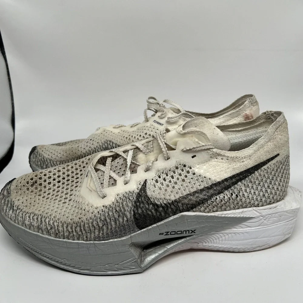 Nike ZoomX Vaporfly Next% 3 White Silver Running Shoes DV4129-100 Mens 10.5 race